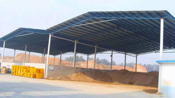 Hangars ouverts de baies de structure légère de cadre en acier pour le matériau de construction de chantier de construction