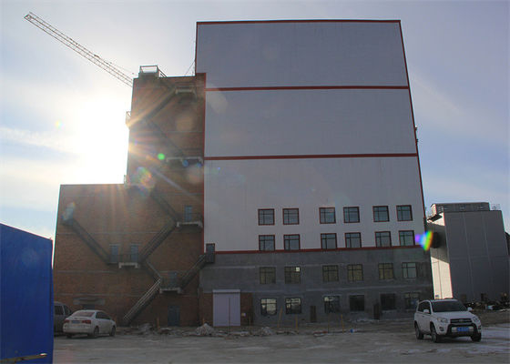 Atelier industriel lourd de structure métallique préfabriqué pour l'usine de traitement en lots concrète