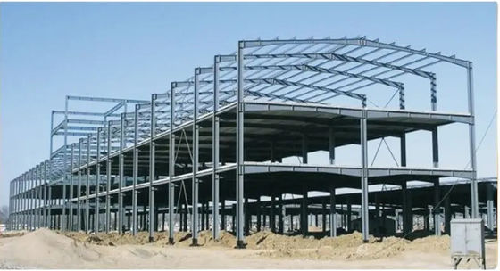 L'entrepôt de stockage galvanisé de structure métallique a préfabriqué