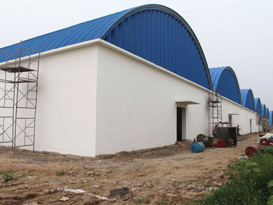 Construction incurvée par atelier de structure métallique d'arc de bâtiments en métal de toit de toit de voûte
