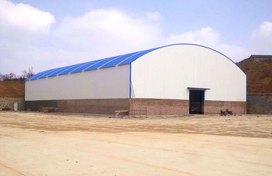 Hangars en acier de botte de toit de voûte en métal de bâtiments de voûte de grande envergure pour le stockage de matériels en acier