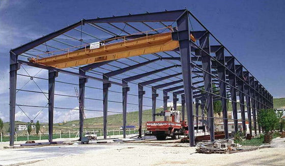 L'atelier industriel lourd de structure métallique avec la construction préfabriquée de grue a conçu 50 ans de durée de vie