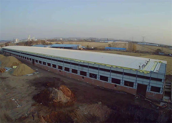 Atelier concret 200m×40m d'entrepôt préfabriqué de structure métallique
