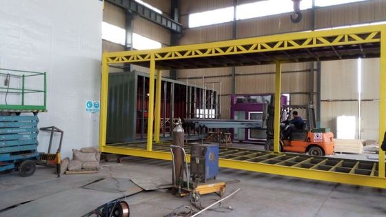 Maison en conteneurs préfabriqués galvanisés avec panneaux en laine de verre