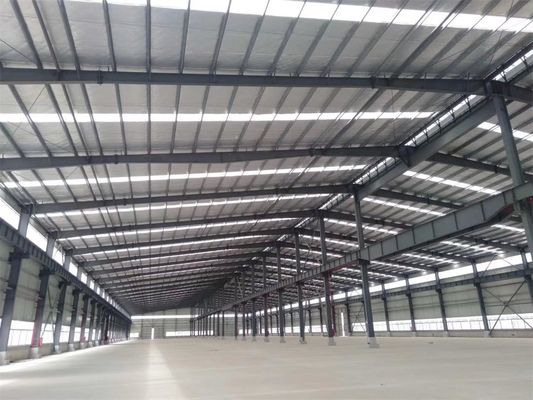 Construction d'entrepôt préfabriqué en acier en section H galvanisé à chaud économique industriel léger poids grande portée