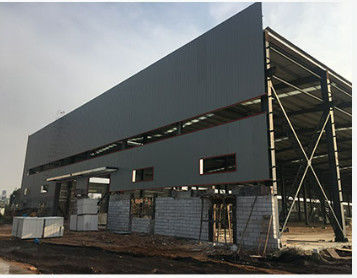 Construction d'entrepôt préfabriqué en acier en section H galvanisé à chaud économique industriel léger poids grande portée