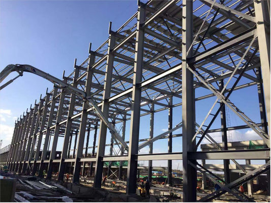 Fabrication rapide Structure en acier préfabriquée légère bâtiment de grande portée Portail cadre entrepôt métallique