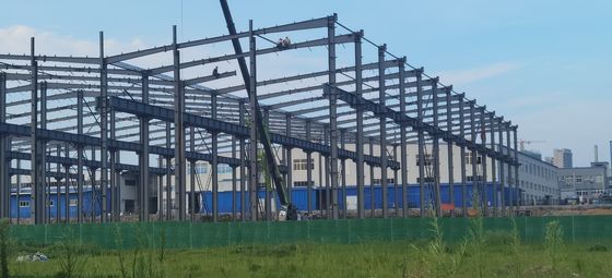 H section cadre partie acier préfabriqué ateliers haute résistance au vent personnalisation gratuite