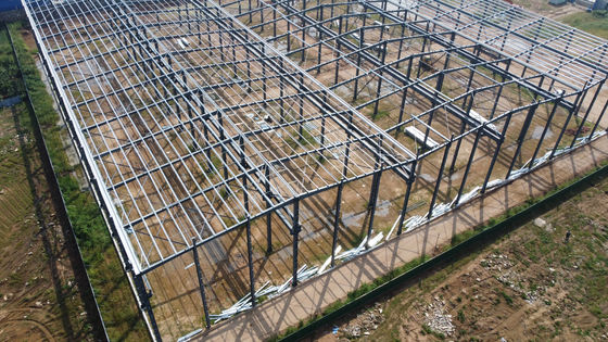 4000 m2 de bâtiments en acier préfabriqués entrepôt H section acier