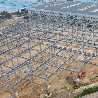 Entrepôt de structure en acier à cadre galvanisé pour bâtiments de grande envergure