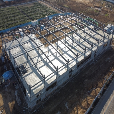 Construction d'entrepôt de structure en acier préfabriqué avec panneaux en laine de roche