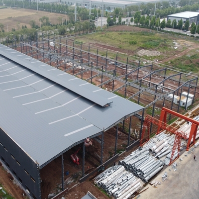 Entrepôt préfabriqué en structure d'acier avec une durée de vie de 50 ans, certifié CE