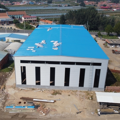 Atelier d'acier préfabriqué modulaire avec grande portée de poutre de grue