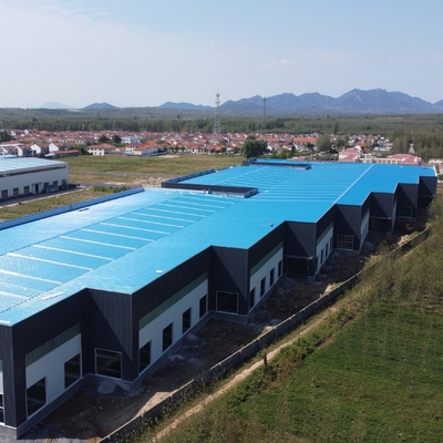 Atelier préfabriqué en structure d'acier avec grue pour l'industrie lourde