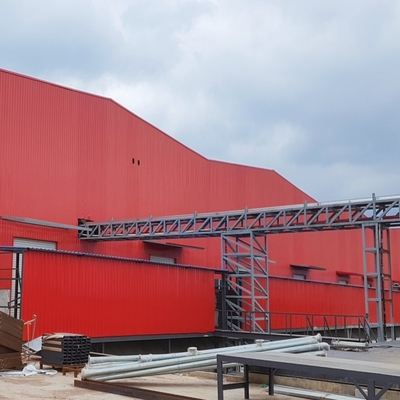 Atelier de construction en acier à plusieurs étages préfabriqué avec poutres à section H