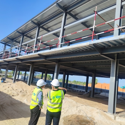 Bâtiment d'atelier d'acier préfabriqué avec isolation en laine de roche