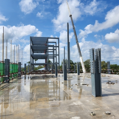 Bâtiment en acier à ossature en portique préfabriqué avec conception à plusieurs étages