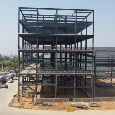 Construction préfabriquée de cadres en acier à plusieurs étages pour entrepôts