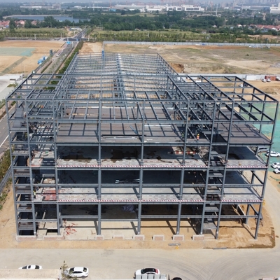 Construction préfabriquée de cadres en acier à plusieurs étages pour entrepôts