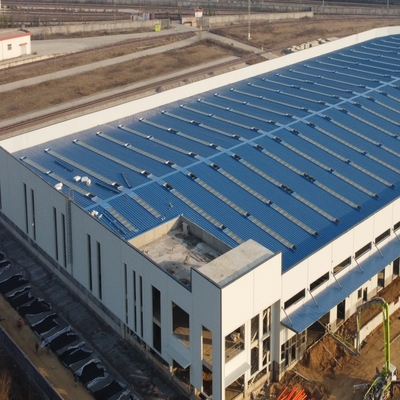 Entrepôt préfabriqué en structure d'acier, portique, Q235B, Q355B, ASTM A36
