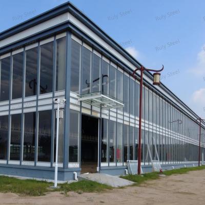 Entrepôt de structure en acier multifonctionnel avec mezzanine pour salle d'exposition et bureau