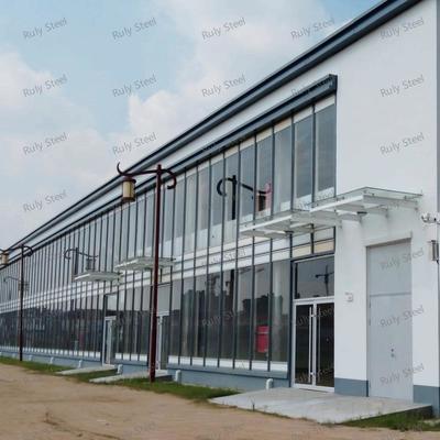 Entrepôt de structure en acier multifonctionnel avec mezzanine pour salle d'exposition et bureau