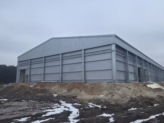 Entrepôt de stockage à froid de structure en acier préfabriqué avec panneau sandwich PU/PIR