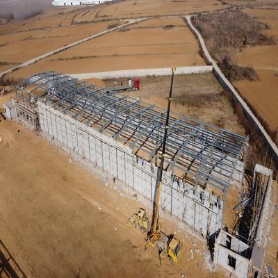Maison préfabriquée en acier poulet coop bâtiments en acier ferme structure en acier poulet