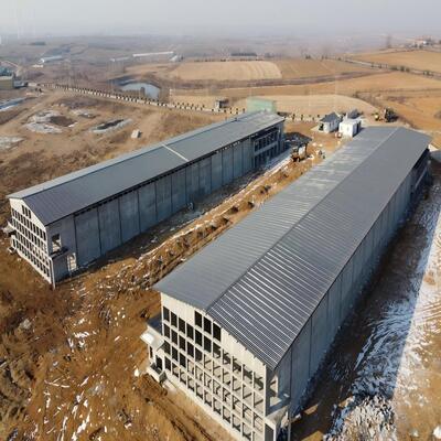 Maison préfabriquée en acier poulet coop bâtiments en acier ferme structure en acier poulet