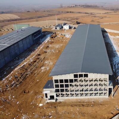 Maison préfabriquée en acier poulet coop bâtiments en acier ferme structure en acier poulet