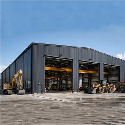 Prefab Light Steel Structure Fabricated Steel Factory with Heavy Crane System