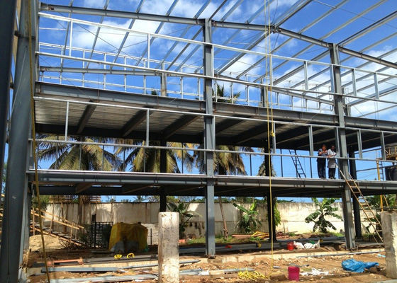 Bâtiment de bureaux en acier à plusieurs étages préfabriqué avec rideau de verre