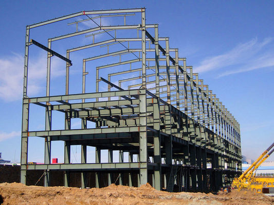 Cadre de portail Préfabriqué Préassemblé Atelier d'acier Bâtiment entrepôt Garage Construction de section laminée à chaud