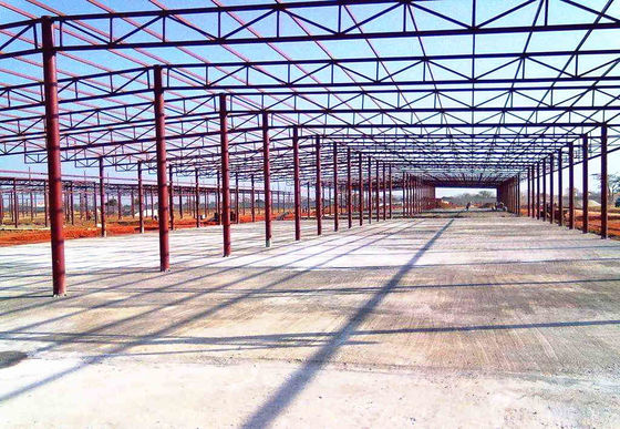 Cadre de portail Préfabriqué Préassemblé Atelier d'acier Bâtiment entrepôt Garage Construction de section laminée à chaud
