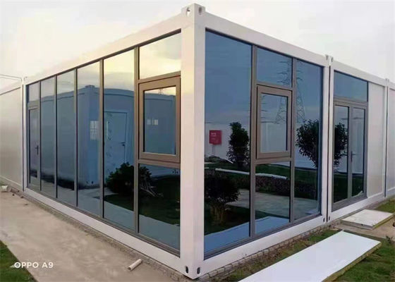 Maison de conteneurs préfabriqués galvanisés avec des murs en laine de verre