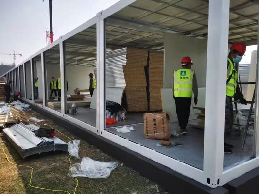 Maison container préfabriquée en acier galvanisé avec panneaux sandwich EPS