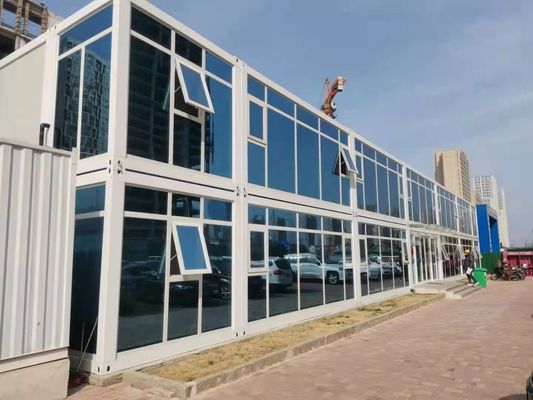 Maison en conteneurs préfabriqués galvanisés avec panneaux en laine de verre