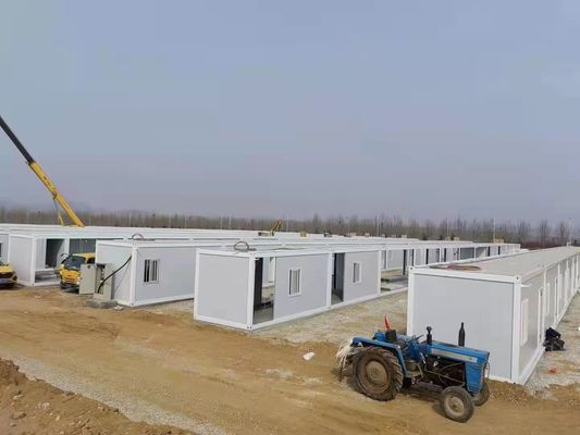 Maison container préfabriquée en acier galvanisé avec panneaux de laine de verre