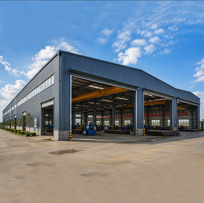 Structure préfabriquée en acier léger pour usine avec système de pont roulant lourd